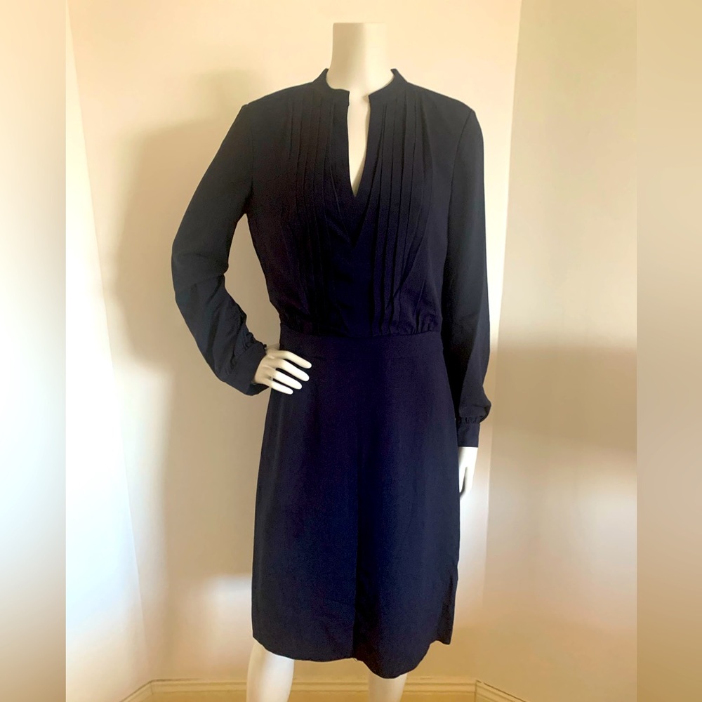 Brand new with tags navy blue silk Tory Burch dress
